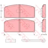 Image de Kit De Plaquettes De Frein, Frein À Disque Gdb108 Trw Trw Gdb108 Renault