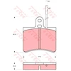 Image de Kit De Plaquettes De Frein, Frein À Disque Gdb145 Trw Trw Gdb145 Citroen