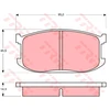 Image de Kit De Plaquettes De Frein, Frein À Disque Gdb252 Trw Trw Gdb252 Mazda