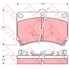 Image de Kit De Plaquettes De Frein, Frein À Disque Gdb374 Trw Trw Gdb374 Mazda