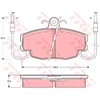 Image de Kit De Plaquettes De Frein, Frein À Disque Cotec Gdb807 Trw Trw Gdb807 Peugeot;Renault