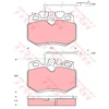 Image de Kit De Plaquettes De Frein, Frein À Disque Cotec Gdb808 Trw Trw Gdb808 Peugeot