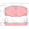 Image de Kit De Plaquettes De Frein, Frein À Disque Gdb880 Trw Trw Gdb880 Toyota