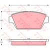 Image de Kit De Plaquettes De Frein, Frein À Disque Gdb945 Trw Trw Gdb945 Mitsubishi