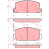 Image de Kit De Plaquettes De Frein, Frein À Disque Gdb954 Trw Trw Gdb954 Daihatsu;Toyota