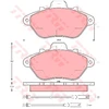 Image de Kit De Plaquettes De Frein, Frein À Disque Gdb956 Trw Trw Gdb956 Citroen