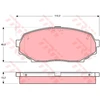 Image de Kit De Plaquettes De Frein, Frein À Disque Gdb1028 Trw Trw Gdb1028 Mazda