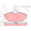 Image de Kit De Plaquettes De Frein, Frein À Disque Cotec Gdb1030 Trw Trw Gdb1030 Alpine;Renault