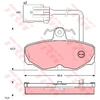 Image de Kit De Plaquettes De Frein, Frein À Disque Gdb1035 Trw Trw Gdb1035 Ford