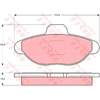 Image de Kit De Plaquettes De Frein, Frein À Disque Cotec Gdb1099 Trw Trw Gdb1099 Fiat