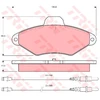 Image de Kit De Plaquettes De Frein, Frein À Disque Cotec Gdb1101 Trw Trw Gdb1101 Citroen
