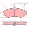 Image de Kit De Plaquettes De Frein, Frein À Disque Cotec Gdb1106 Trw Trw Gdb1106 Citroen;Fiat;Peugeot