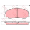 Image de Kit De Plaquettes De Frein, Frein À Disque Gdb1135 Trw Trw Gdb1135 Bertone;Daihatsu
