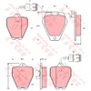Image de Kit De Plaquettes De Frein, Frein À Disque Gdb1162 Trw Trw Gdb1162 Audi