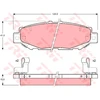 Image de Kit De Plaquettes De Frein, Frein À Disque Gdb1185 Trw Trw Gdb1185 Lexus;Toyota