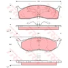 Image de Kit De Plaquettes De Frein, Frein À Disque Cotec Gdb1236 Trw Trw Gdb1236 Chrysler;Dodge;Plymouth