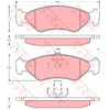 Image de Kit De Plaquettes De Frein, Frein À Disque Cotec Gdb1221 Trw Trw Gdb1221 Ford;Mazda