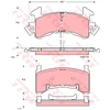 Image de Kit De Plaquettes De Frein, Frein À Disque Gdb1272 Trw Trw Gdb1272 Buick;Cadillac;Chevrolet;Gmc;Pontiac
