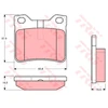 Image de Kit De Plaquettes De Frein, Frein À Disque Cotec Gdb1276 Trw Trw Gdb1276 Peugeot