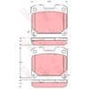 Image de Kit De Plaquettes De Frein, Frein À Disque Gdb3105 Trw Trw Gdb3105 Toyota