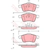 Image de Kit De Plaquettes De Frein, Frein À Disque Cotec Gdb1282 Trw Trw Gdb1282 Volkswagen