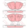 Image de Kit De Plaquettes De Frein, Frein À Disque Cotec Gdb1285 Trw Trw Gdb1285 Alpina;Audi;Bentley;Bmw;Chrysler;Mercedes-Benz;Volkswagen