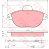 Image de Kit De Plaquettes De Frein, Frein À Disque Gdb1301 Trw Trw Gdb1301 Citroen