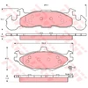 Image de Kit De Plaquettes De Frein, Frein À Disque Gdb4003 Trw Trw Gdb4003 Chrysler;Dodge;Plymouth