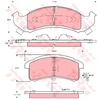 Image de Kit De Plaquettes De Frein, Frein À Disque Gdb4054 Trw Trw Gdb4054 Buick;Cadillac;Chevrolet;Pontiac