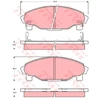 Image de Kit De Plaquettes De Frein, Frein À Disque Gdb3071 Trw Trw Gdb3071 Daihatsu