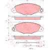 Image de Kit De Plaquettes De Frein, Frein À Disque Gdb1336 Trw Trw Gdb1336 Citroen