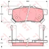 Image de Kit De Plaquettes De Frein, Frein À Disque Cotec Gdb3174 Trw Trw Gdb3174 Honda