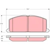 Image de Kit De Plaquettes De Frein, Frein À Disque Gdb3184 Trw Trw Gdb3184 Toyota