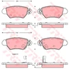 Image de Kit De Plaquettes De Frein, Frein À Disque Cotec Gdb1352 Trw Trw Gdb1352 Opel;Vauxhall