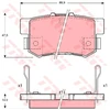 Image de Kit De Plaquettes De Frein, Frein À Disque Cotec Gdb3175 Trw Trw Gdb3175 Honda;Mg;Rover