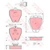 Image de Kit De Plaquettes De Frein, Frein À Disque Gdb1329 Trw Trw Gdb1329 Audi