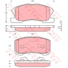 Image de Kit De Plaquettes De Frein, Frein À Disque Gdb3220 Trw Trw Gdb3220 Daihatsu