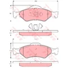 Image de Kit De Plaquettes De Frein, Frein À Disque Cotec Gdb1418 Trw Trw Gdb1418 Ford;Mazda