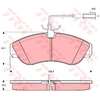 Image de Kit De Plaquettes De Frein, Frein À Disque Gdb1426 Trw Trw Gdb1426 Citroen;Fiat;Peugeot