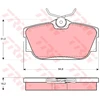 Image de Kit De Plaquettes De Frein, Frein À Disque Cotec Gdb1325 Trw Trw Gdb1325 Volkswagen