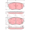 Image de Kit De Plaquettes De Frein, Frein À Disque Gdb3253 Trw Trw Gdb3253 Mazda