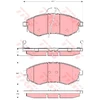 Image de Kit De Plaquettes De Frein, Frein À Disque Cotec Gdb3256 Trw Trw Gdb3256 Hyundai