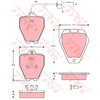 Image de Kit De Plaquettes De Frein, Frein À Disque Gdb1451 Trw Trw Gdb1451 Audi