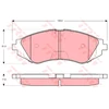 Image de Kit De Plaquettes De Frein, Frein À Disque Cotec Gdb3265 Trw Trw Gdb3265 Chevrolet;Daewoo