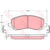 Image de Kit De Plaquettes De Frein, Frein À Disque Cotec Gdb3287 Trw Trw Gdb3287 Citroen;Dodge;Jeep;Lancia;Mitsubishi;Peugeot