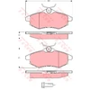 Image de Kit De Plaquettes De Frein, Frein À Disque Cotec Gdb1495 Trw Trw Gdb1495 Citroen