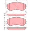 Image de Kit De Plaquettes De Frein, Frein À Disque Cotec Gdb4126 Trw Trw Gdb4126 Chrysler;Jeep