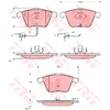 Image de Kit De Plaquettes De Frein, Frein À Disque Cotec Gdb1528 Trw Trw Gdb1528 Audi