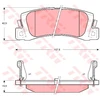 Image de Kit De Plaquettes De Frein, Frein À Disque Gdb3329 Trw Trw Gdb3329 Toyota