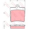 Image de Kit De Plaquettes De Frein, Frein À Disque Cotec Gdb1545 Trw Trw Gdb1545 Chrysler;Mercedes-Benz